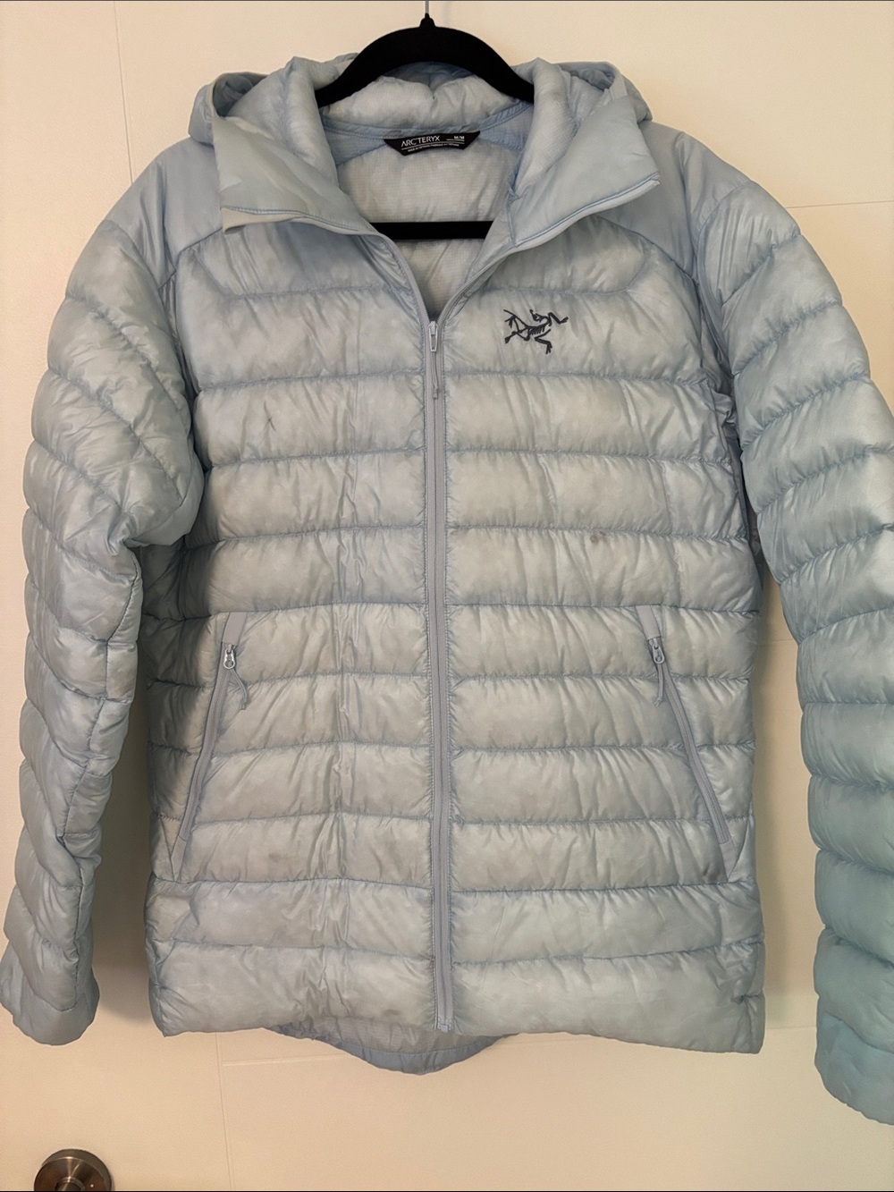 Arc'teryx Women's Pale Blue Cerium LT Hooded Down Puffer Jacket